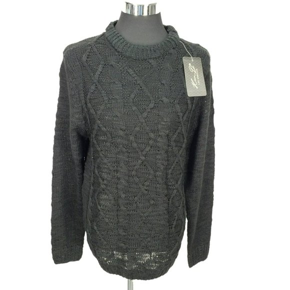 Kian D Pullover Sweater Mens Cotton Knit Crew Neck Soft Size Medium - Picture 1 of 11